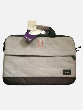 Targus Gray and Black Laptop Bag with Orange Accents Case